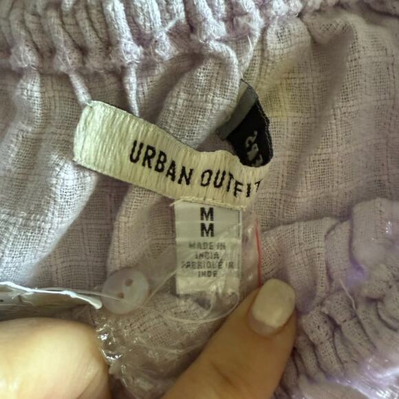 Urban Outfitters Lavender Crop Top Cap Short Sleeve Size Medium NWT - Picture 6 of 6